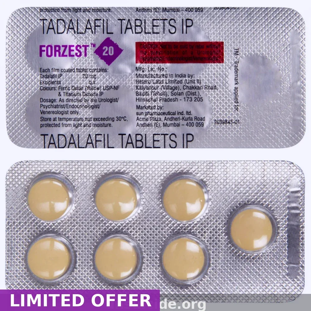 Order Forzest 20mg Online | Tadalafil Without Prescription From $3.40