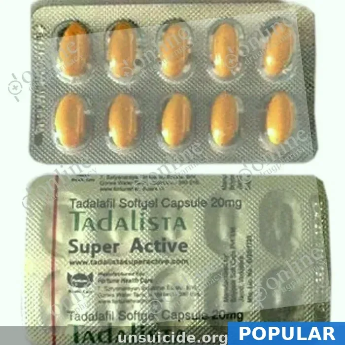 Order Cialis Super Active (Tadalafil) 20mg | Nationwide Delivery From $1.85